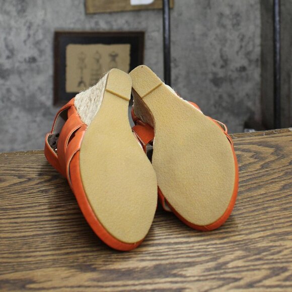 Relativity Womens Strap Zip Lindie Wedges 1673d5998333d9 Coral Orange 6M - Picture 5 of 6
